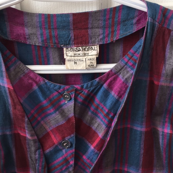 4ITEMS FOR 25- Vintage plaid crop top - Picture 2 of 4